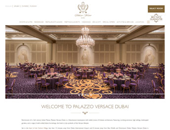 Web Application Developed for Palazzo Versace