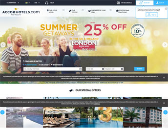 Web Application Developed for Accor Hotels
